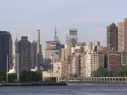 Mid Manhattan Skyline Stock Footage