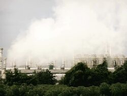 Oil Refinery Smoke Stock Footage