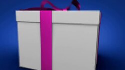 Gift Box, rotating and wrapping Stock Footage