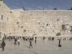 MS Western wall in jerusalem / Jerusalem, Central province, Israel Stock Footage