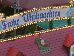 CU Christmas market at Romer Square / Frankfurt, Main, Hesse, Germany Stock Footage