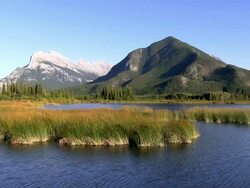 mount rundle banff national park vermillion lakes alberta Stock Footage