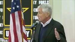 Defense Secretary Chuck Hagel says there are encouraging signs of progress against Ebola in West Africa, and he says the U.S. military can take some credit for containing it. But he said it's too soon to say when the mission will be finished. (Nov. 17) News Clip