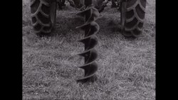 CU Tractor drilling field / United States Stock Footage