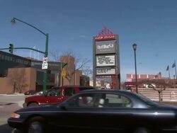 City of Elkhart Indiana sign Stock Footage