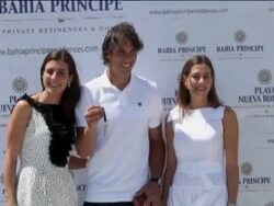 Number two ranked Nadal enjoying the fruits of his Stock Footage
