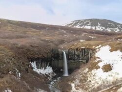 HD Time Lapse : Svartifoss Stock Footage