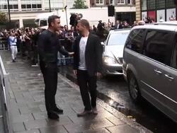 Robbie Williams and Gary Barlow Stock Footage
