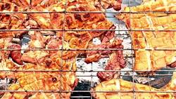 Grilled pork Stock Footage