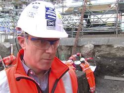 Archaeologists excavate 16th century burial site unearthed during Crossrail construction News Clip