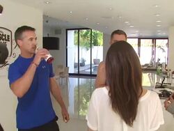 Kate Lang Johnson at the Muscle Milk Women's Fitness Retreat at Beverly Hills CA. (Footage by WireImage Video/GettyImages) Stock Footage