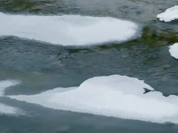 Ice floating on the river Stock Footage