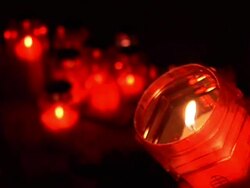 HD: Grave candle Stock Footage