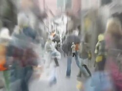 ANCIENT LANE IN ASOLO, INFINITE CROWD (loopable) Stock Footage