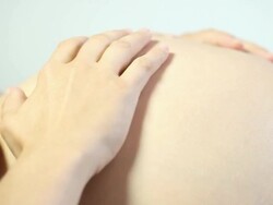 pregnancy - abdomen Stock Footage