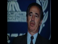 UPITN 15 1 76 PERES SPEECH ON UN PLO VOTE News Clip