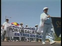 NICARAGUA: STRIKING DOCTORS STAGE BIG DEMONSTRATION News Clip