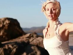 MS TS TD Ballerina dancer dancing on beach at sunrise / Montezuma, Nicoya Peninsula, Costa Rica Stock Footage