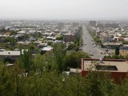 Yerevan, view of the city from Erebuni castle Stock Footage