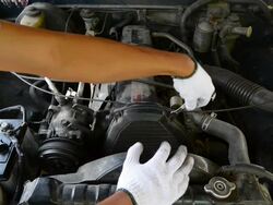 Engine checking Stock Footage