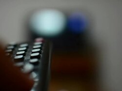 Using tv remote control Stock Footage