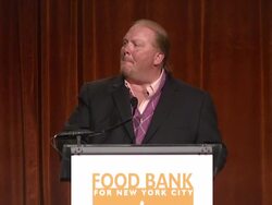 SPEECH - Mario Batali speaks about what Food Bank does to change lives at 2014 Food Bank Of New York City Can Do Awards Stock Footage
