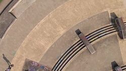 Skateboarder at Skatepark Stock Footage