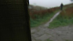 Man on a misty moor News Clip
