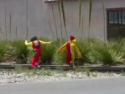 HD 1080i Clowns Chased Stock Footage