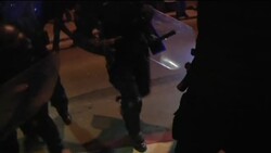 Police arrest protesters during violent anti-health care reform rally News Clip