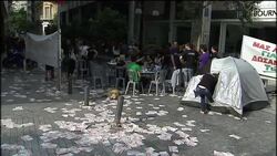 Protesters angered by austerity measures, take over ministry News Clip