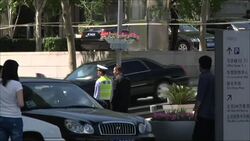 US Secretary of State Clinton''''''''s motorcade depart hotel to leave China News Clip