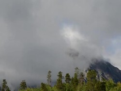 Timelapse of Clouds on Mountaintop Stock Footage
