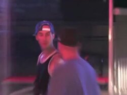 Travis Barker & His Kids at Rihanna Loud Tour in Los Angeles 06/28/2011 (Footage by WireImage Video/Getty Images Entertainment Video) Stock Footage