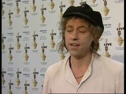 Geldof and Gates comment News Clip