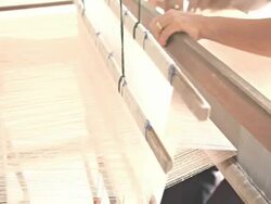 Hand at weaving. Stock Footage