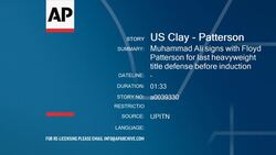 Muhammad Ali signs with Floyd Patterson for last heavyweight title defense before induction News Clip