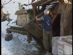 Bosnia - Refugee from Brcko has become a cave man News Clip