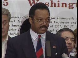 USA: JESSE JACKSON TO RALLY DEMOCRATS AND LIBERAL ALLIES News Clip