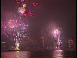 HONG KONG: ANNUAL NEW YEAR FIREWORKS DISPLAY News Clip