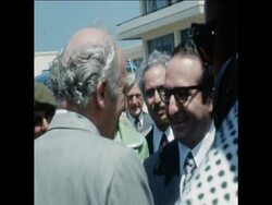 SYND 24 5 73 SCHEEL ARRIVES FOR TALKS News Clip