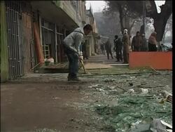 Clean-up, a''math of suicide blast on Friday that killed at least 16 News Clip