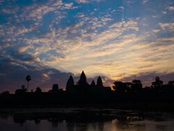 Time Lapse - Angkor Wat Sunrise (Zoom In) Stock Footage