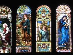 Antique Stained Glass Windows Stock Footage