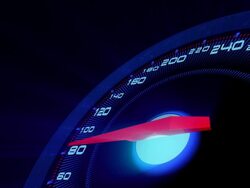 Auto speed meter.3D rendering. Stock Footage