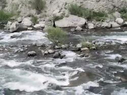 Gardener River at North Entrance, Yellowstone NP, United States Stock Footage