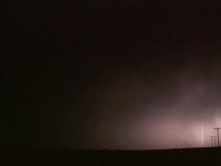 Edited amazing lightning from supercell thunderstorm, very bright multiple branched and forked lightning bolts, night. Stock Footage