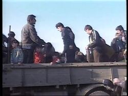 ALBANIA: KOSOVO REFUGEES CROSSING BORDER News Clip