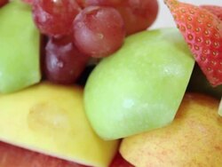 Many kinds of fruit,Dolly Shot Stock Footage