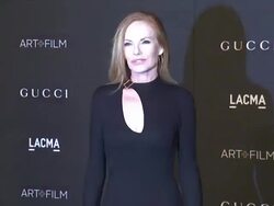 Marg Helgenberger at 2014 LACMA Art+Film Gala Honoring Barbara Kruger And Quentin Tarantino Presented By Gucci Stock Footage